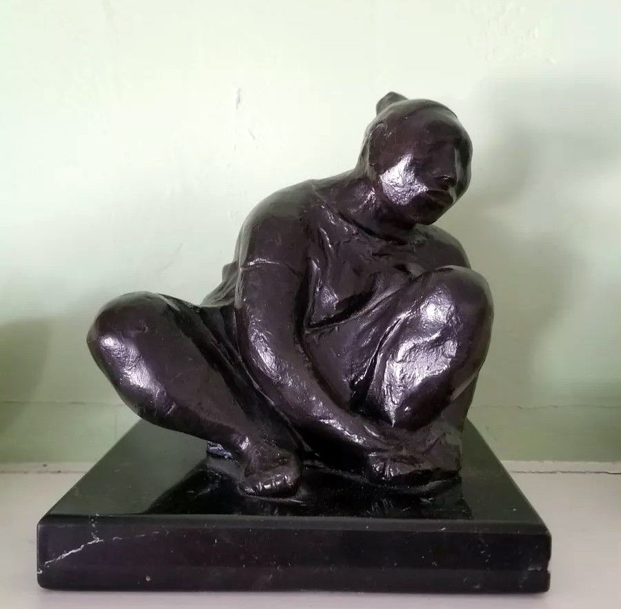 Woman Figure Bronze Sculpture by Jorge Luis Cuevas